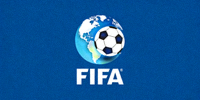 国际足球联合会FIFA官方Logo - 蓝色背景上的地球与足球图案
